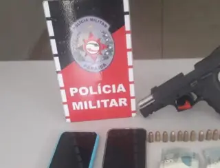 Polícia Militar apreende arma de fogo e prende duas pessoas neste domingo (10), em Teixeira