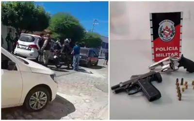 Polícia Militar prende três homens por posse ilegal de arma de fogo em Patos